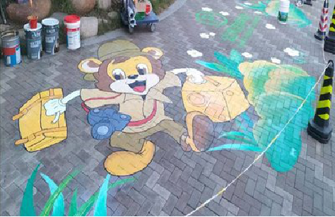 云梦夏季画地面彩绘会遇到的问题