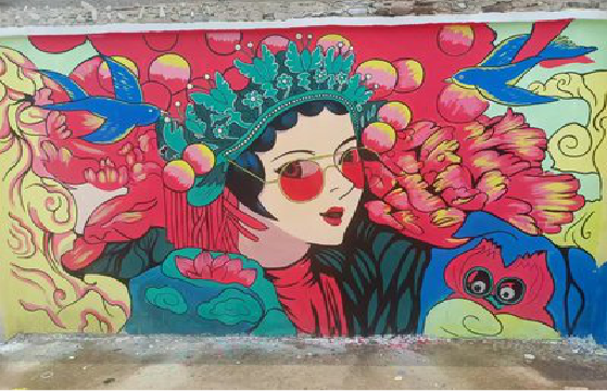 云梦墙体彩绘-网红墙