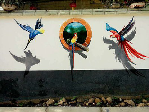 云梦视觉错位-3D墙绘设计