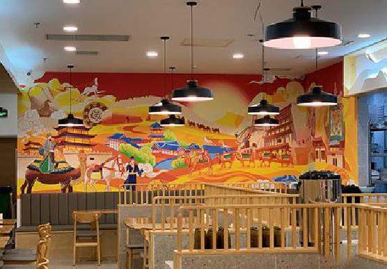 云梦商业空间彩绘介绍。