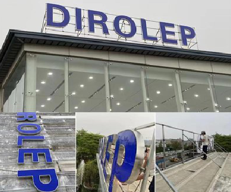 云梦楼顶发光字安装的注意事项。